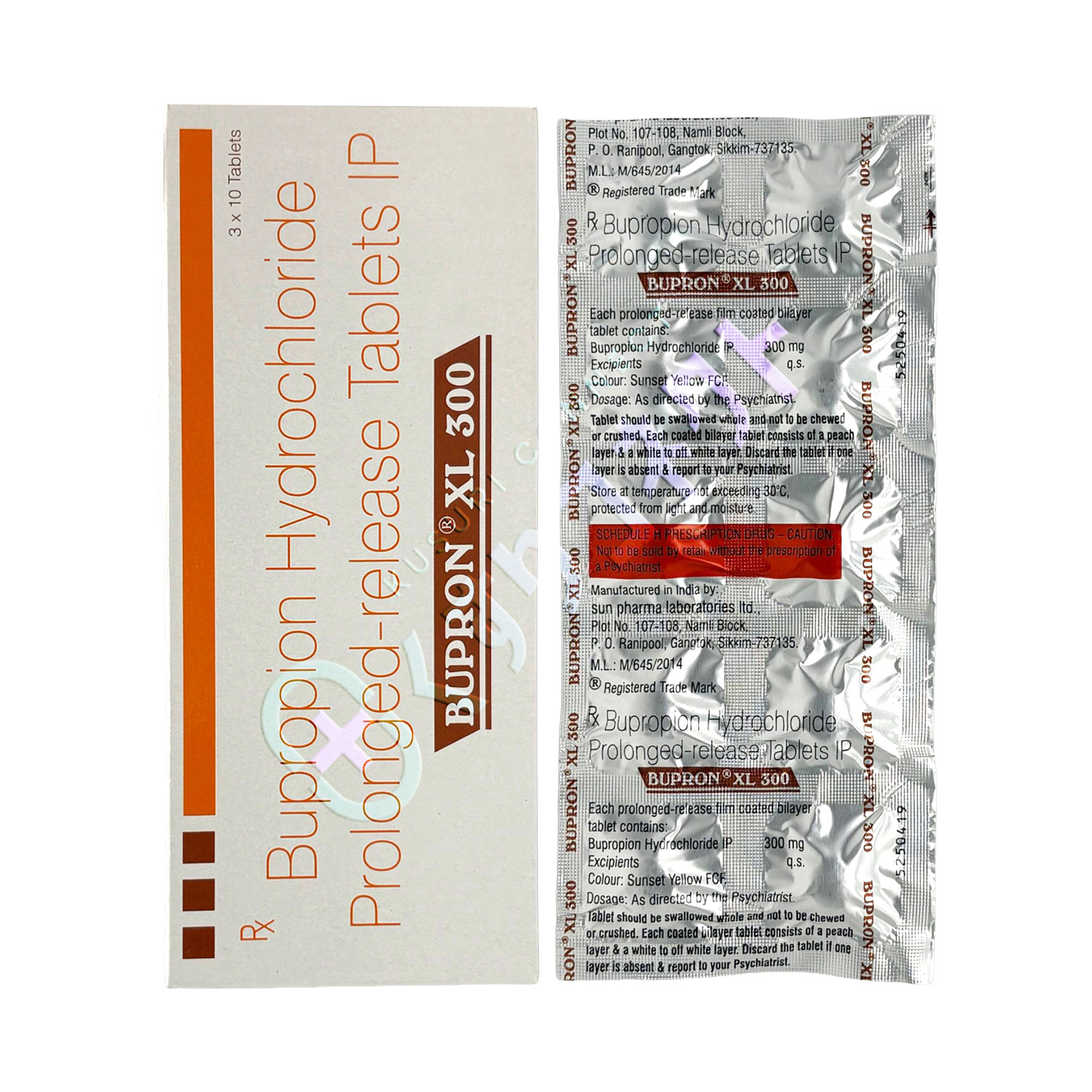 ブプロンXL 300mg【10錠】（ブプロピオン）