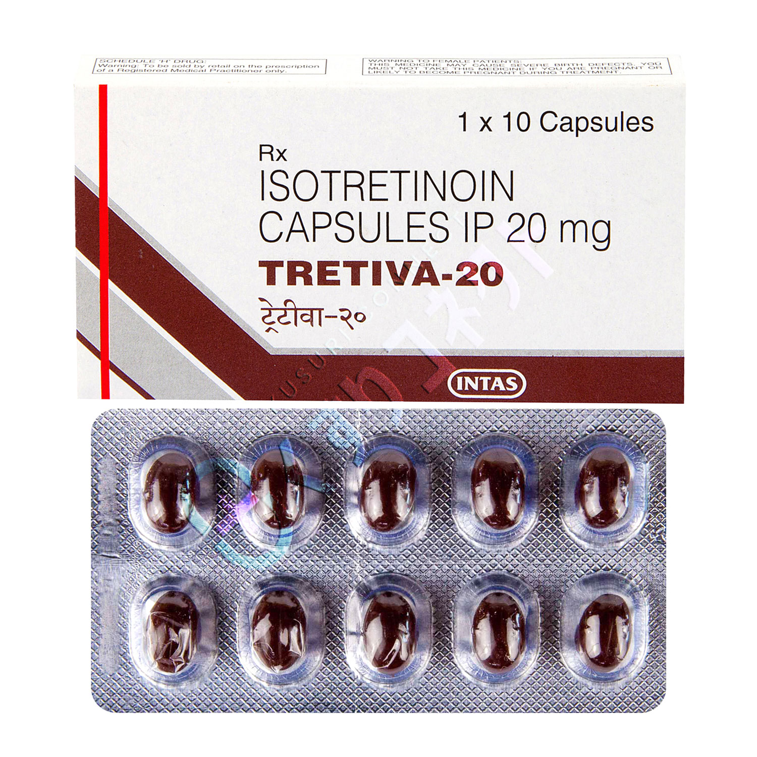 トレチバ 20mg【10カプセル】（イソトレチノイン）