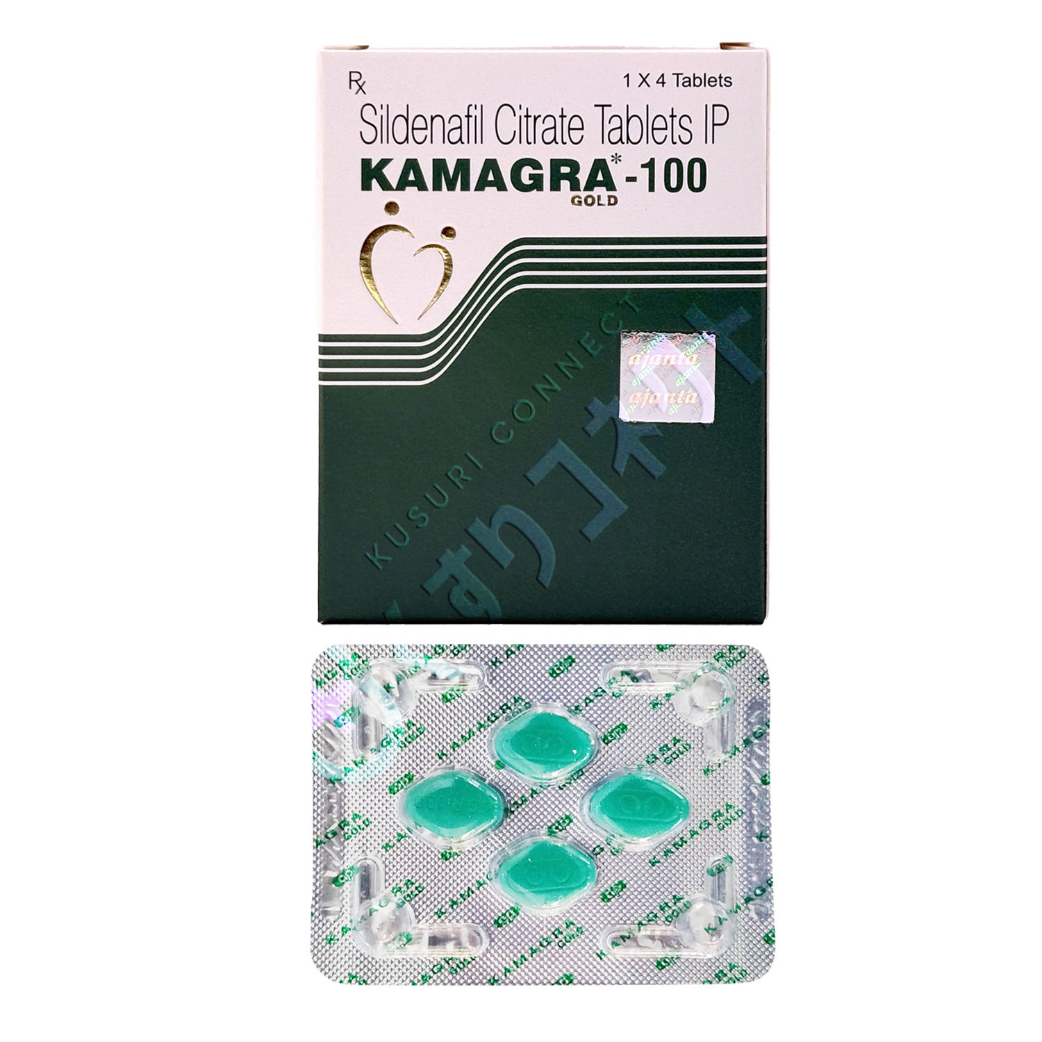カマグラゴールド100mg【4錠】（シルデナフィル）