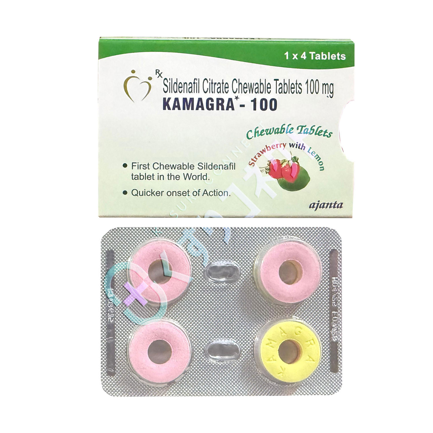 カマグラポロ100mg　トローチ【4錠】（ストロベリー・レモン風味）
