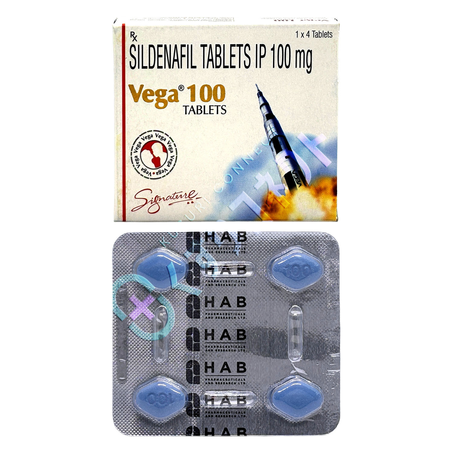 ベガ 100mg【4錠】（バイアグラジェネリック）