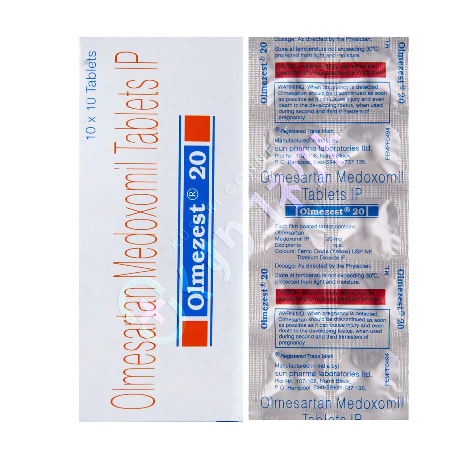 オルメゼスト 20mg【10錠】（オルメサルタン）