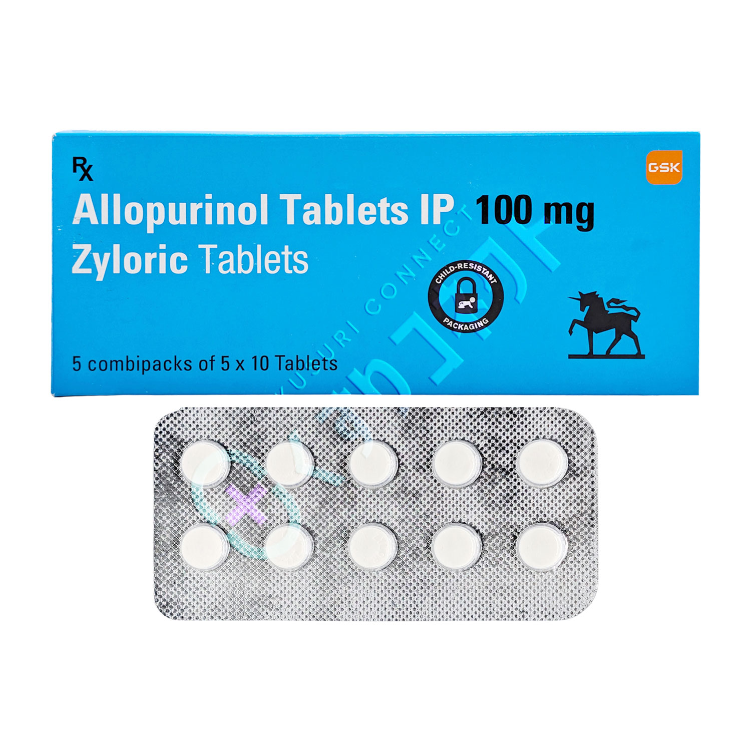 ザイロリック 100mg【10錠】（アロプリノール）