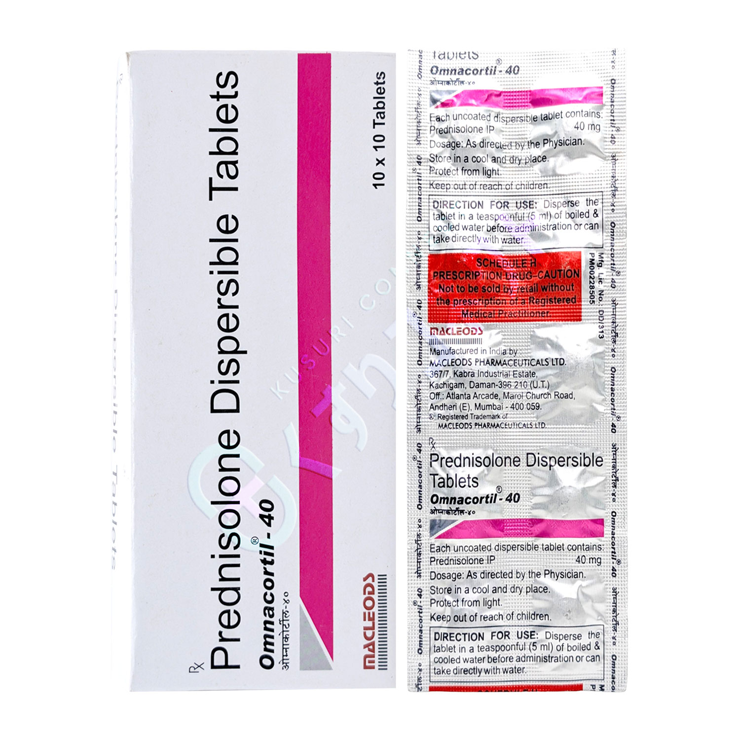 オムナコルチル【10錠】（プレドニゾロン 40mg）